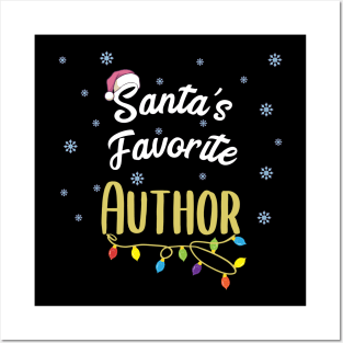 Santa's Favorite Author Writer Writing Gifts Posters and Art